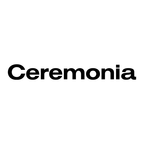The word Ceremonia written in their custom sleek rounded font.