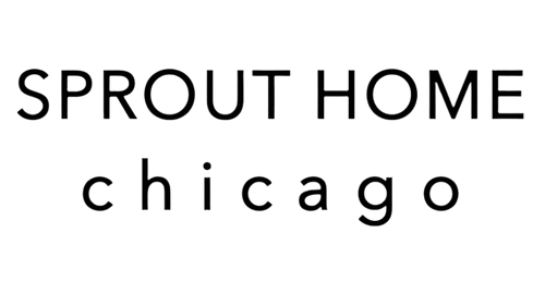 The words "Sprout Home" in uppercase and "Chicago" in lowercase on a line beneath. Sleek modern font.